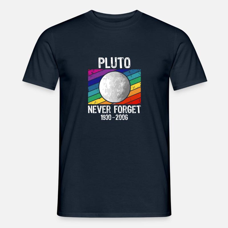 Retro Pluto Never Forget 1930 - 2006 - Men’s T-shirt - navy