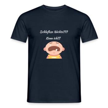 Schlaflose Nächte Schlafmangel wenig Schlaf Baby - Männer T-Shirt - Navy - Vorne - AI Model Male 178 light (178cm)