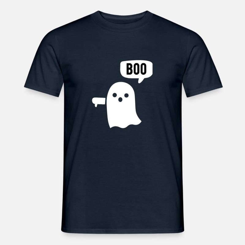 Boo Ghost Daumen runter - Männer T-Shirt - Navy