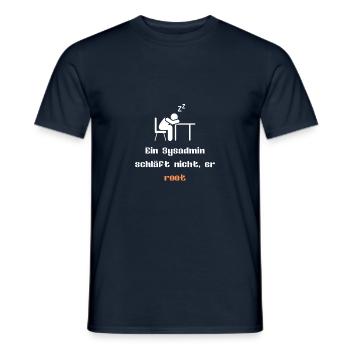 Admin / Informatiker / Computer / Programmierer - Männer T-Shirt - Navy - Vorne - AI Model Male 178 light (178cm)