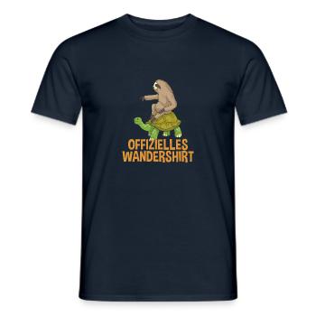 Offizielles Wandershirt Wanderer Geschenk - Männer T-Shirt - Navy - Vorne - AI Model Male 178 light (178cm)