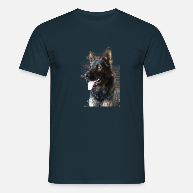 Deutscher Schäferhund Profilbild - Männer T-Shirt - Navy