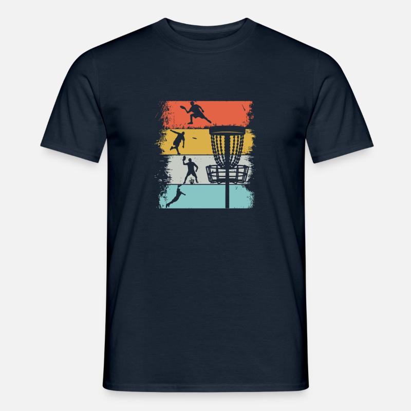 Vintage Retro Discgolf Team Outfit - Männer T-Shirt - Navy