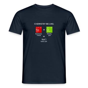Chemistry be like - T-shirt homme - marine - Devant - AI Model Male 178 light (178cm)