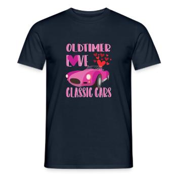 Oldtimer Love -classic cars - Men's T-Shirt - navy - Front - AI Model Male 178 light (178cm)