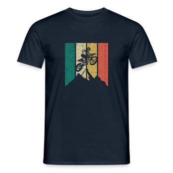 Motocross Retro - T-shirt homme - marine - Devant - AI Model Male 178 light (178cm)