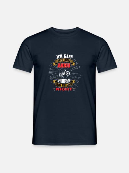 Ebike Mountainbike bike radfahrer Fahrrad rennrad - Männer T-Shirt - Navy