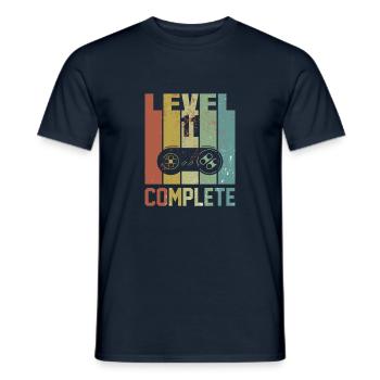 Niveau 11 Complet chemise d’anniversaire de la jeunesse Cadeau - T-shirt homme - marine - Devant - AI Model Male 178 light (178cm)