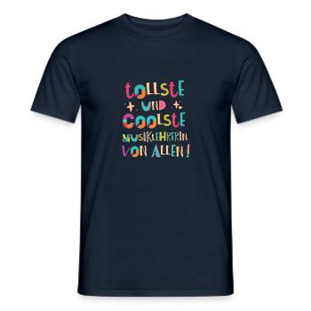 Tollste und Coolste Musiklehrerin Geschenk - Männer T-Shirt - Navy - Vorne - AI Model Male 178 light (178cm)