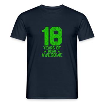 Cadeau d’anniversaire de 18 ans - T-shirt homme - marine - Devant - AI Model Male 178 light (178cm)