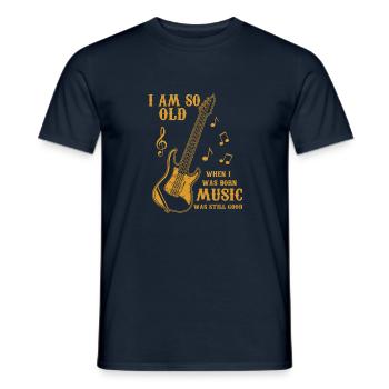 Musiciens Rock Jazz Band Musique Guitares Piano - T-shirt homme - marine - Devant - AI Model Male 178 light (178cm)