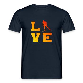 Men's Cross-Country Classic Cross-Country Skiing Women Cross-Country Skiing - Men's T-Shirt - navy - Front - AI Model Male 178 light (178cm)