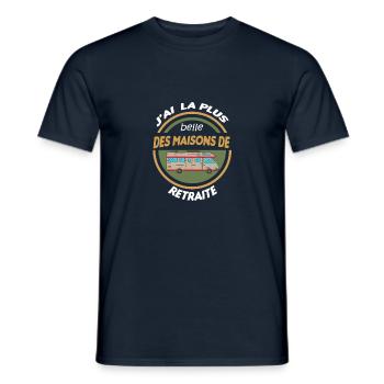 jai la plus belle des maisons de retraite - T-shirt homme - marine - Devant - AI Model Male 178 light (178cm)