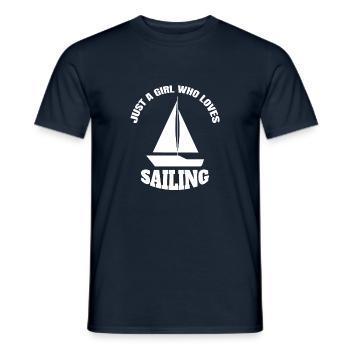 Sailor Girl Ship Sailing Boat Woman - Men's T-Shirt - navy - Front - AI Model Male 178 light (178cm)