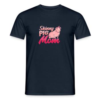 Cochon maigre avec Bandana Cochon d’Inde Mère - T-shirt homme - marine - Devant - AI Model Male 178 light (178cm)