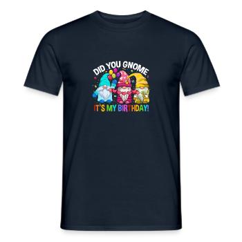 3 Birthday Gnomes Did you Gnome Birthday Balloons - Männer T-Shirt - Navy - Vorne - AI Model Male 178 light (178cm)