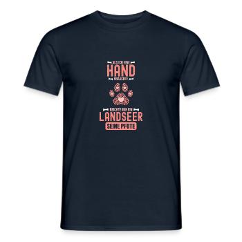 Geschenkidee Landseer - Männer T-Shirt - Navy - Vorne - AI Model Male 178 light (178cm)