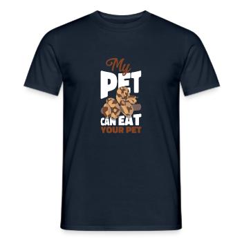 Serpent Serpent Mon animal de compagnie peut manger votre - T-shirt homme - marine - Devant - AI Model Male 178 light (178cm)