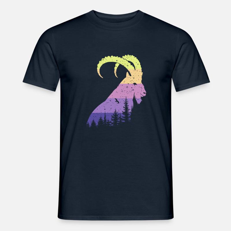 Steinbock - Männer T-Shirt - Navy