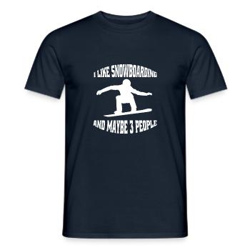 Snowboard Wintersport Spruch Snowboardfahrer - Männer T-Shirt - Navy - Vorne - AI Model Male 178 light (178cm)