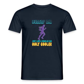 Funny Running For Men Dad Marathon Runner Coach - Männer T-Shirt - Navy - Vorne - AI Model Male 178 light (178cm)
