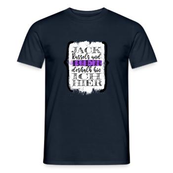geburtstag hundefreund weizen bluthund - Männer T-Shirt - Navy - Vorne - AI Model Male 178 light (178cm)