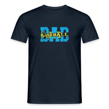 Baseball Fan Dad Father Vintage - Männer T-Shirt - Navy - Vorne - AI Model Male 178 light (178cm)