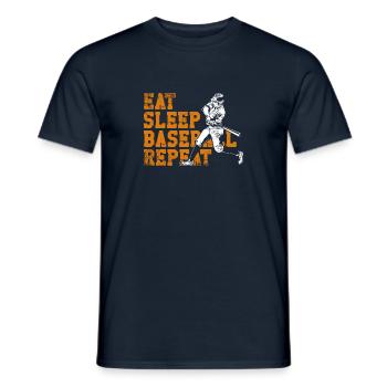 Baseball Fan Vintage Batter Eat - T-shirt homme - marine - Devant - AI Model Male 178 light (178cm)