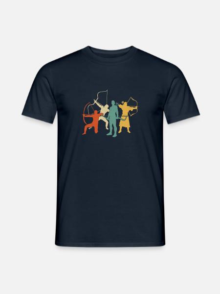 Archery Bow Archer Retro Vintage - Männer T-Shirt - Navy