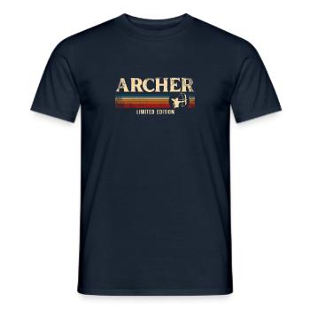 Archery Bow Archer Retro Vintage - Men's T-Shirt - navy - Front - AI Model Male 178 light (178cm)