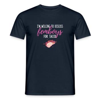 Funny Femboy Gift - Men's T-Shirt - navy - Front - AI Model Male 178 light (178cm)