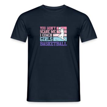 Entraîneur de basket-ball féminin - T-shirt homme - marine - Devant - AI Model Male 178 light (178cm)