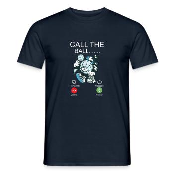 Volleyball Player Team Phone - Men's T-Shirt - navy - Front - AI Model Male 178 light (178cm)