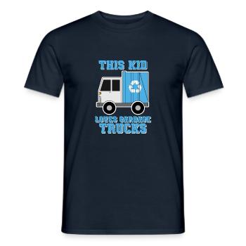 Müllwagen Liebe Müllabfuhr Kind Junge I Geschenk - Männer T-Shirt - Navy - Vorne - AI Model Male 178 light (178cm)