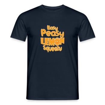 Bio Limonaden selber machen - Spruch Zitrusfrucht - Männer T-Shirt - Navy - Vorne - AI Model Male 178 light (178cm)