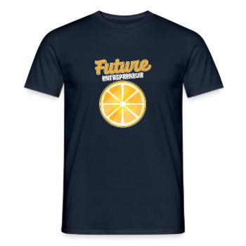 Bio Limonaden selber machen - Spruch Zitrusfrucht - Männer T-Shirt - Navy - Vorne - AI Model Male 178 light (178cm)