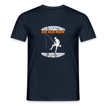 Pêche Pêcheur Pêche Pêche Hameçons de pêche - T-shirt homme - marine - Devant - AI Model Male 178 light (178cm)