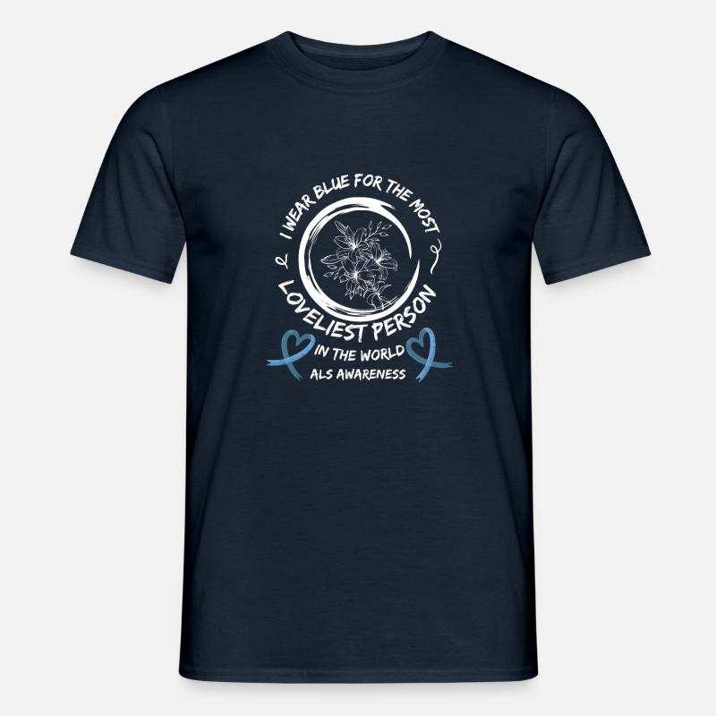ALS-Bewusstsein Lou Gehrigs Krankheitskrieger - Männer T-Shirt - Navy
