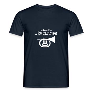 Je Peux Pas J'ai cuivres - T-shirt homme - marine - Devant - AI Model Male 178 light (178cm)