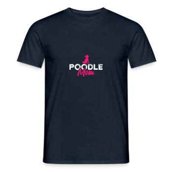 Poodle mom - Men's T-Shirt - navy - Front - AI Model Male 178 light (178cm)