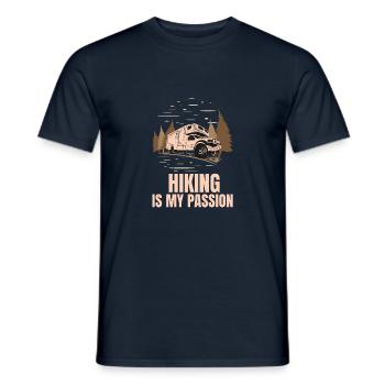 Hiking is my passion - Men's T-Shirt - navy - Front - AI Model Male 178 light (178cm)