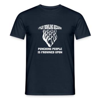 Bowling Bowler Bowler Bowling Cadeau Bowling Bowling Boule - T-shirt homme - marine - Devant - AI Model Male 178 light (178cm)