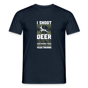 Buck Deer Hunting Hunter - Männer T-Shirt - Navy - Vorne - AI Model Male 178 light (178cm)