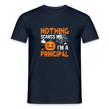 Nothing Scares Halloween For Principal - Männer T-Shirt - Navy - Vorne - AI Model Male 178 light (178cm)