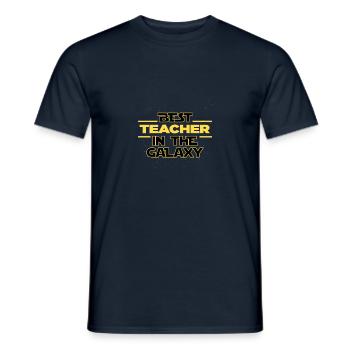 Best Teacher in the galaxy pupil - Men's T-Shirt - navy - Front - AI Model Male 178 light (178cm)