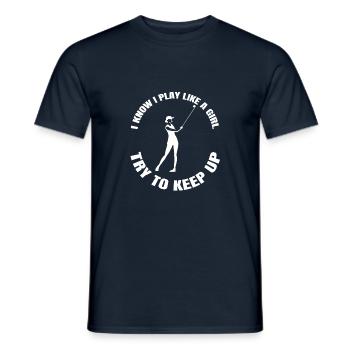 Golf Golfeur Clubs de Golf Femme Balle de Golf - T-shirt homme - marine - Devant - AI Model Male 178 light (178cm)