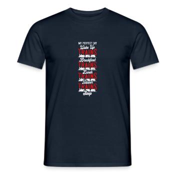Steam Train Driver Trainspotting - Männer T-Shirt - Navy - Vorne - AI Model Male 178 light (178cm)