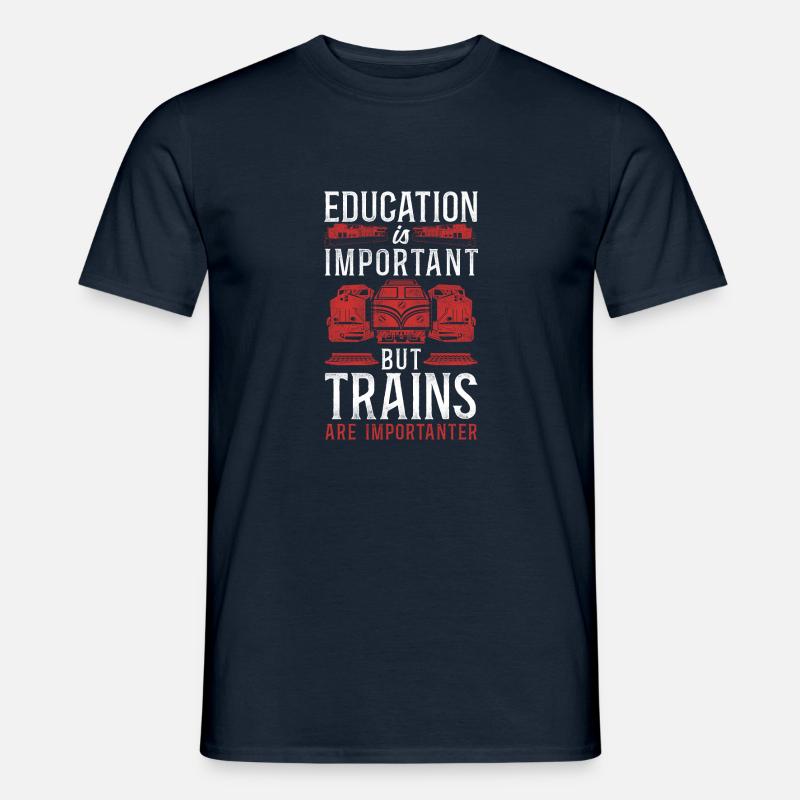 Freight Diesel Train Driver - Men's T-Shirt - navy