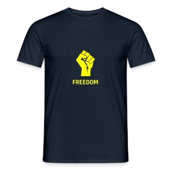 Fight For Freedom - Männer T-Shirt - Navy - Vorne - AI Model Male 178 light (178cm)