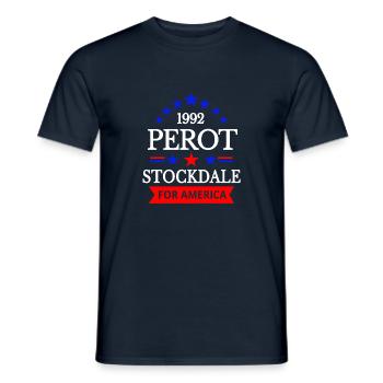 Ross Perot Stockdale Vintage Election - Men's T-Shirt - navy - Front - AI Model Male 178 light (178cm)